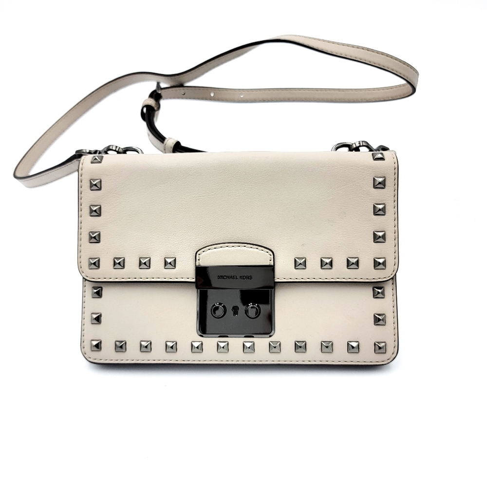 Michael Kors Sloan Studded Gusset Leather Crossbody